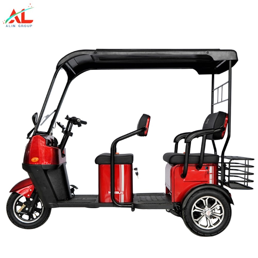 48V650W Electric Mini Electric Rickshaw Passenger Tricycle with Foldable Seat