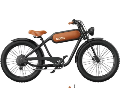 Rétro ODM 48V 500W 750W 1000W Bafang Super Power Adulte Plage Cruiser Gros Pneu Vélo Électrique E Vélo